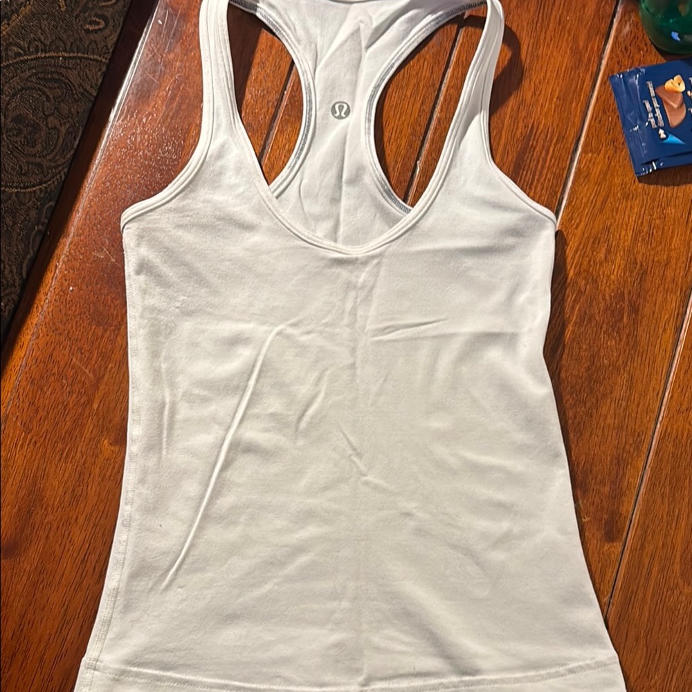 lululemon athletica White Racerback Tank Top